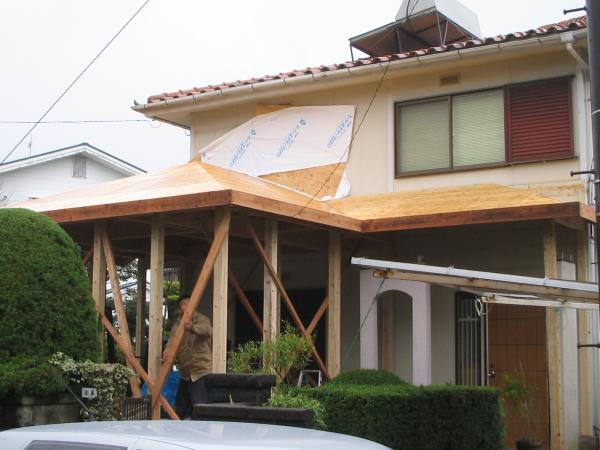 増築部分の上棟でした。　