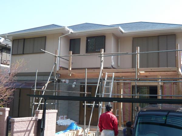 増築部分の様子です。熟練の匠の技で施工しています