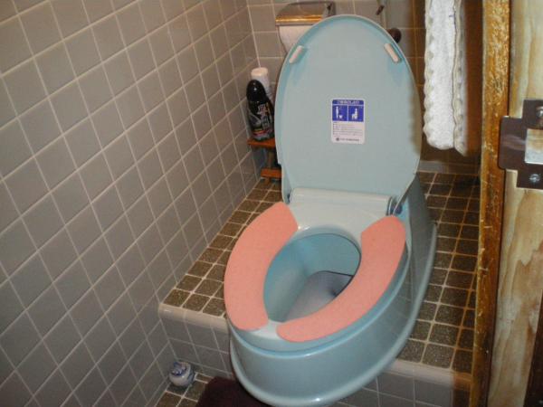 和式トイレにアタッチメントをつけてます