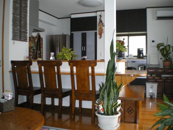 背面もクリナップの同シリーズの収納を埋め込みました。