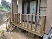 ウッドデッキ・外柵工事 アプローチ造作 〜長与町〜