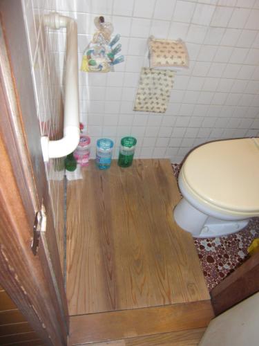 タイルで床にも段差がありました。