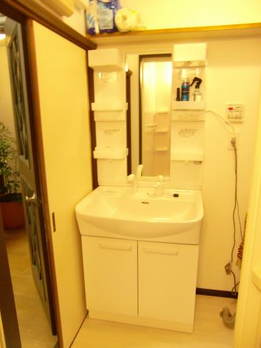 ボウルの大きな洗髪シャワータイプの洗面台に交換しました。