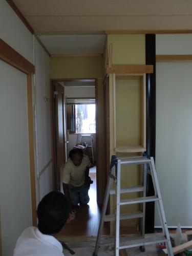 和室と廊下がつながりました。