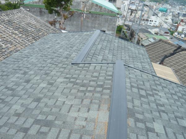 シングルを葺いて完成です