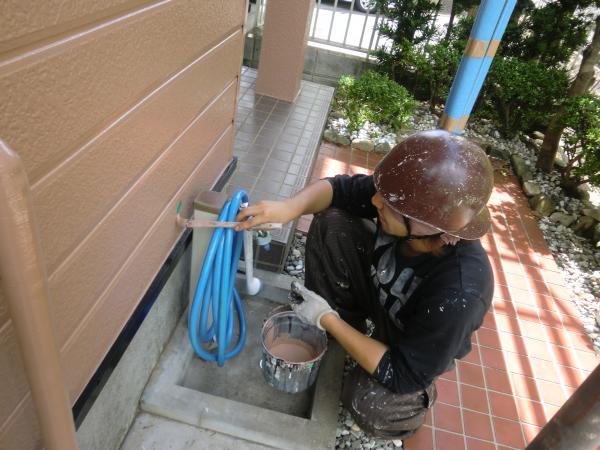 手直し部分の補修状況です。もう一度確認して工事完了です。