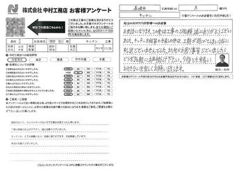 キッチンが、とても綺麗になり、快適に過ごせてます。