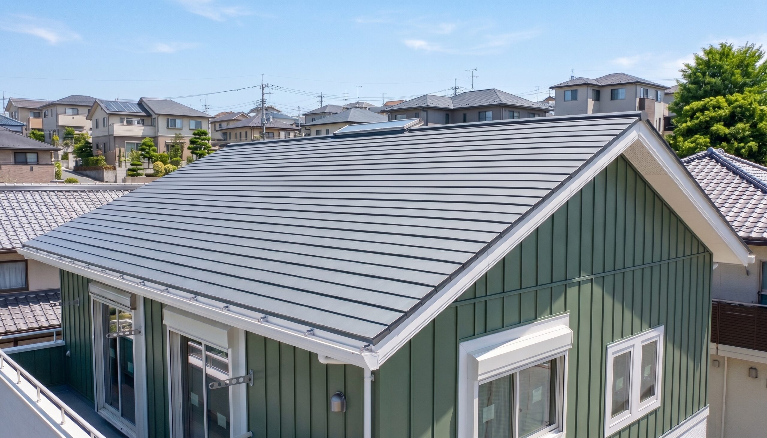 金属屋根かぶせ葺き｜長崎で傷んだ屋根をカバー工法で修復